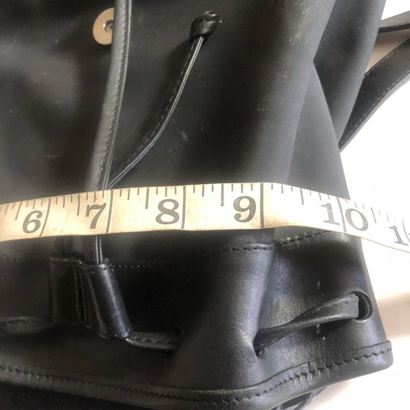 Authentic Vintage Brighton Leather Crocodile Black BackPack Heart Charm Silver - Picture 14 of 15